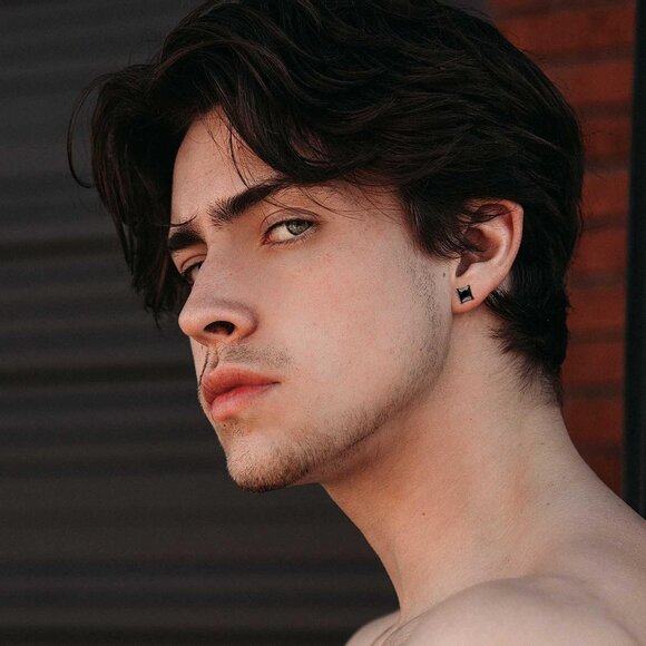 316L Stainless Steel Black Stud Earrings - Hypoallergenic CZ for All Occasions - Picture 4 of 7